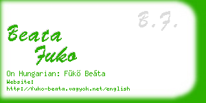 beata fuko business card